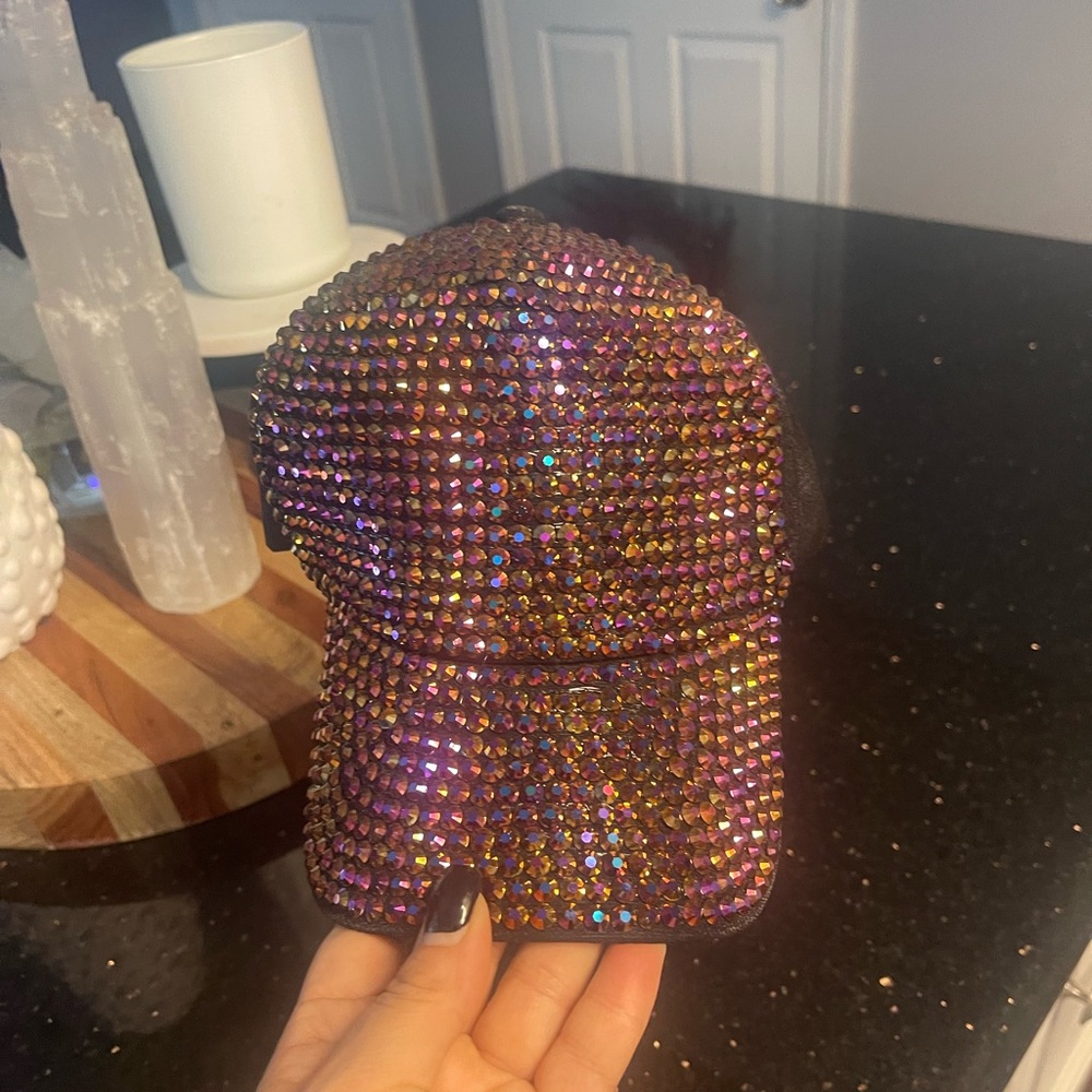 Stunning Bling Pink/Rose Gold Sparkling Rhinestone Cap